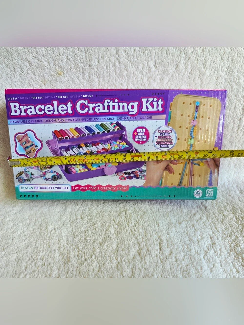 New Friendship Bracelet Making Kit crafting & art supplies with storage, age 6+